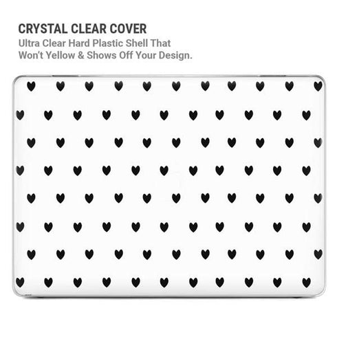 White and Black Hearts MacBook Cases