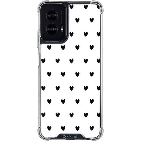 White and Black Hearts Moto G Power 5G (2024) Clear Case