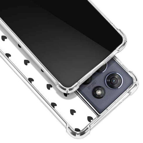 White and Black Hearts Moto G Stylus 5G (2025) Clear Case