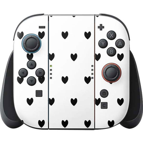 White and Black Hearts Nintendo Skins