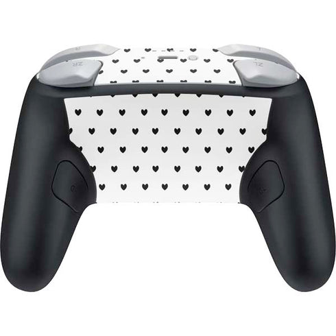 White and Black Hearts Nintendo Switch 2 (2025) Pro Controller Skin