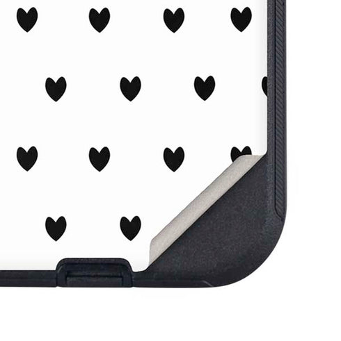 White and Black Hearts Otterbox Defender iPhone Skin