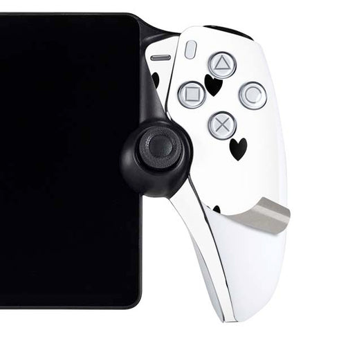 White and Black Hearts PlayStation Portal Remote Player Skin