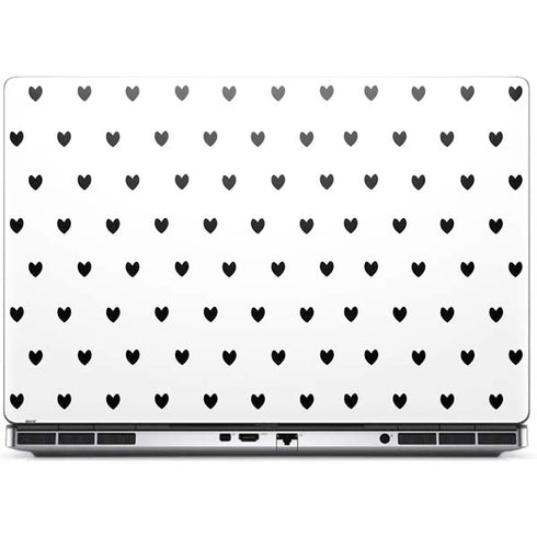 White and Black Hearts Dell Precision Skin