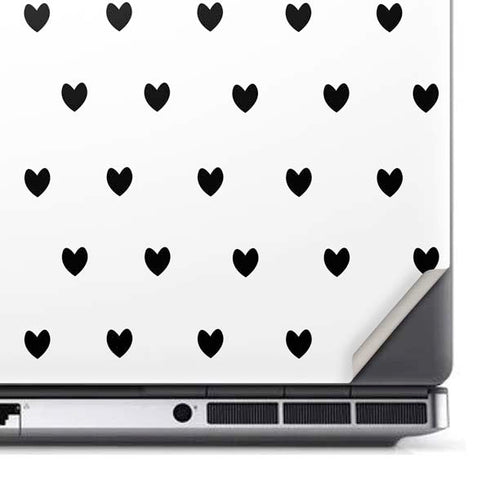 White and Black Hearts Dell Precision Skin