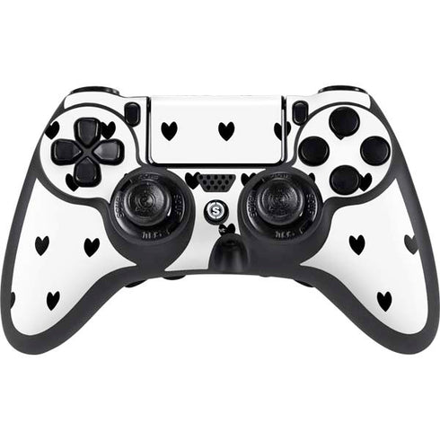 White and Black Hearts PlayStation PS4 Skins