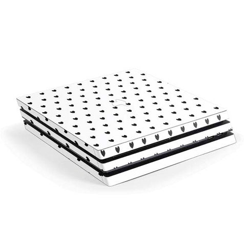 White and Black Hearts PlayStation PS4 Skins