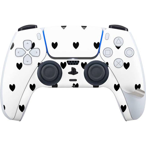 White and Black Hearts PS5 Pro Disk Bundle Skin