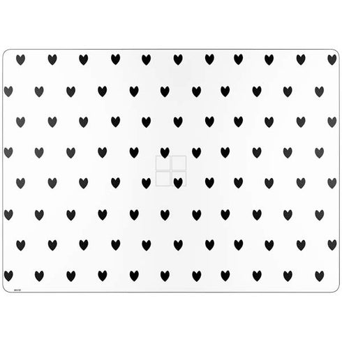 White and Black Hearts Surface Laptop 7 13.8in Skin