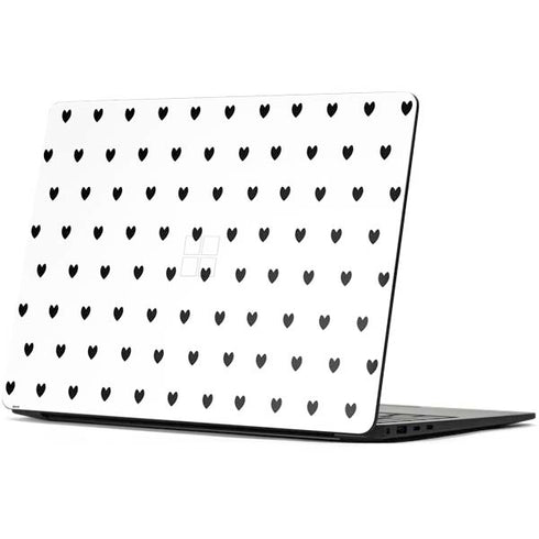 White and Black Hearts Surface Laptop 7 15in Skin