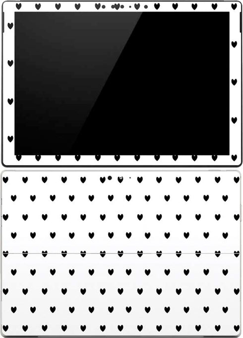 White and Black Hearts Surface Pro (2017) Skin