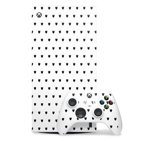 White and Black Hearts Xbox Series X Skins