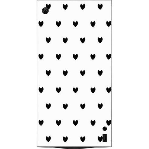 White and Black Hearts XBox Series X Digital Edition Console Skin