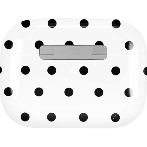 White and Black Polka Dots AirPods Skins