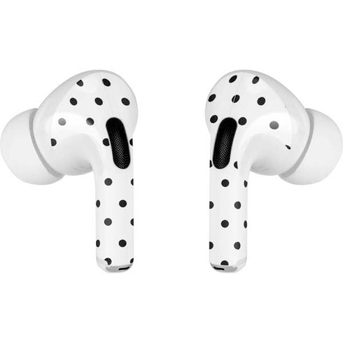 White and Black Polka Dots AirPods Skins