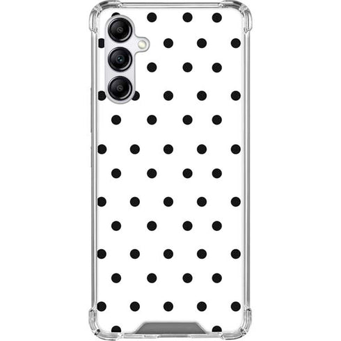 White and Black Polka Dots Gabb Phone 4 Clear Case