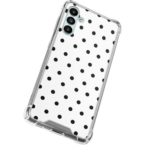 White and Black Polka Dots Galaxy A13 5G Clear Case