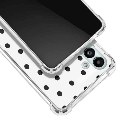 White and Black Polka Dots Galaxy A13 5G Clear Case