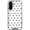 White and Black Polka Dots Galaxy A36 5G Clear Case
