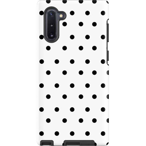 White and Black Polka Dots Galaxy Cases