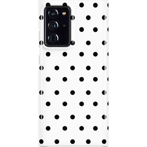 White and Black Polka Dots Galaxy Cases