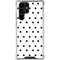 White and Black Polka Dots Galaxy S23 Ultra Clear Case