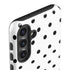 White and Black Polka Dots Galaxy S25 Impact Case