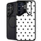 White and Black Polka Dots Galaxy S25 Kickstand Case