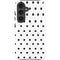 White and Black Polka Dots Galaxy S25 Plus Impact Case