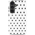 White and Black Polka Dots Galaxy S25 Plus Impact Case