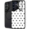 White and Black Polka Dots Galaxy S24 Plus Kickstand Case
