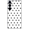 White and Black Polka Dots Galaxy S25 Plus Skin