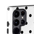 White and Black Polka Dots Galaxy S25 Ultra Impact Case
