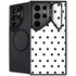 White and Black Polka Dots Galaxy S24 Ultra Kickstand Case