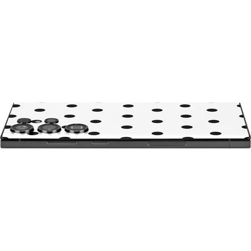 White and Black Polka Dots Galaxy S24 Ultra Skin
