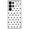 White and Black Polka Dots Galaxy S25 Ultra Clear Case