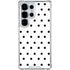 White and Black Polka Dots Galaxy S25 Ultra Clear Case