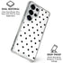 White and Black Polka Dots Galaxy S25 Ultra Clear Case