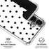 White and Black Polka Dots Galaxy S26 Clear Case