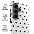 White and Black Polka Dots Galaxy S26 Plus Impact Case