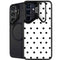 White and Black Polka Dots Galaxy S26 Plus Kickstand Case