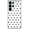 White and Black Polka Dots Galaxy S26 Ultra Clear Case