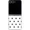 White and Black Polka Dots Galaxy Z Flip6 Skin