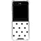White and Black Polka Dots Galaxy Z Flip6 Clear Case