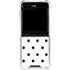 White and Black Polka Dots Galaxy Z Flip6 Clear Case
