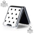 White and Black Polka Dots Galaxy Z Flip6 Clear Case