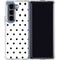 White and Black Polka Dots Galaxy Z Fold5 5G Clear Case