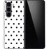 White and Black Polka Dots Galaxy Z Fold5 5G Skin