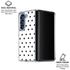 White and Black Polka Dots Galaxy Z Fold6 Clear Case