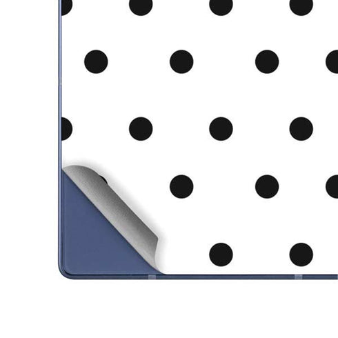 White and Black Polka Dots Galaxy Z Fold6 Skin